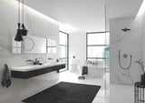 Podomítkový vývod sprchy Grohe Rainshower neutral s kruhovou rozetkou v povrchu brushed hard graphite
