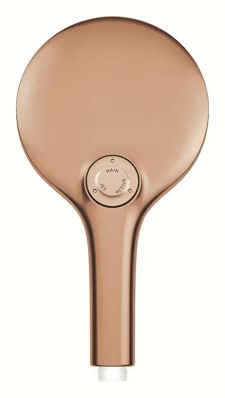 Ruční sprcha Grohe Rainshower SmartActive 130 v povrchu brushed warm sunset s tlačítkem SmartTip