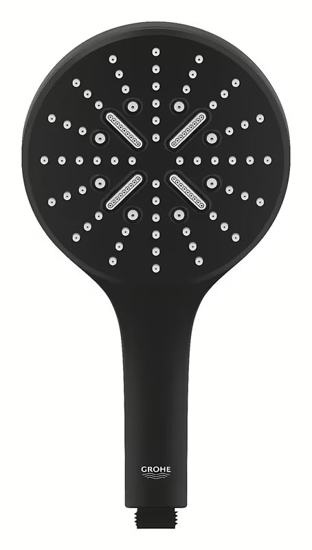 Ruční sprchová hlavice Grohe Rainshower Smartactive phantom black se 3 proudy a ovládáním SmartTip