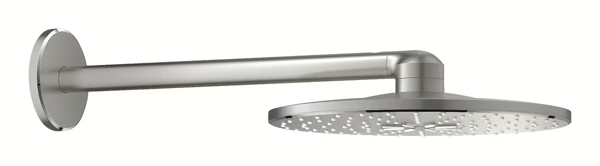 Hlavová sprcha Grohe Rainshower SmartActive 310 se sprchovým ramenem v povrchu supersteel