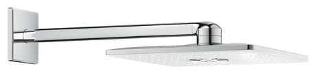 Hlavová sprcha Grohe Rainshower SmartActive 310 Cube s bílým sprchovým diskem a nástěnným ramenem