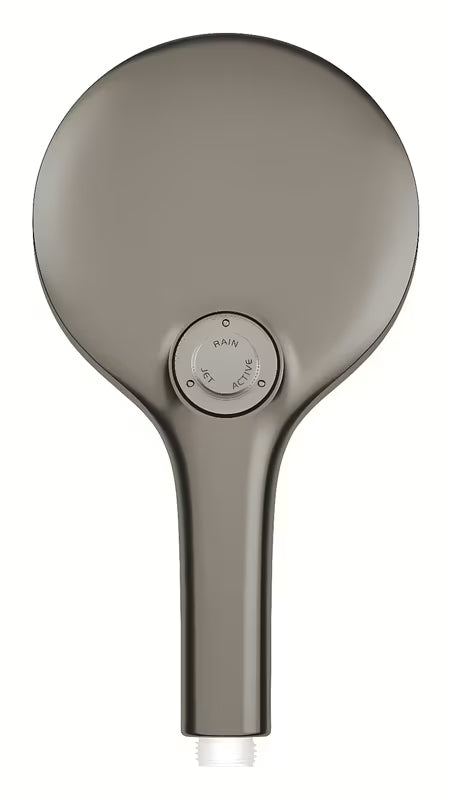 Ruční sprcha Grohe Rainshower 130 SmartActive v povrchu kartáčovaný Hard Graphite se třemi režimy proudu.