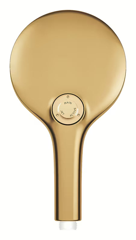Ruční sprcha Grohe Rainshower 130 SmartActive v provedení Cool Sunrise brushed se třemi režimy proudu.
