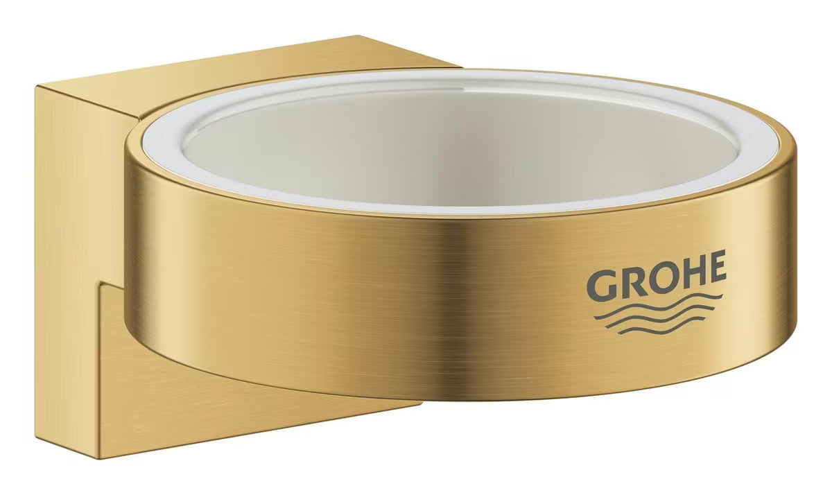 Nástěnný držák skleniček bez skleničky Grohe Selection v provedení Brushed Cool Sunrise se skrytým upevněním