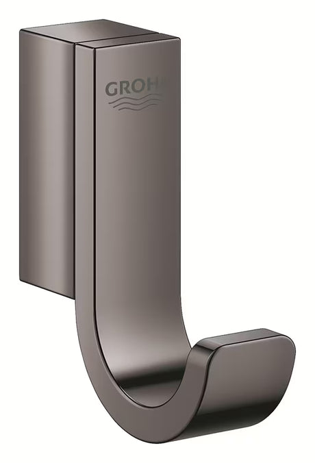 Kovový koupelnový háček Grohe Selection v provedení hard graphite se skrytým upevněním