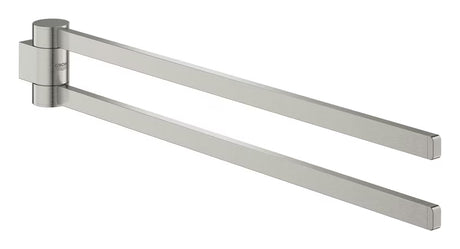 Dvojitý otočný držák ručníků Grohe Selection v provedení supersteel se skrytým upevněním