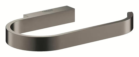Držák toaletního papíru Grohe Selection v kartáčovaném provedení hard graphite se skrytým upevněním na stěnu.