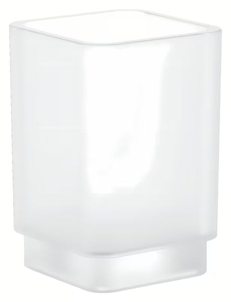 Skleněná sklenička Grohe Selection Cube na kartáčky a zubní pastu do koupelny