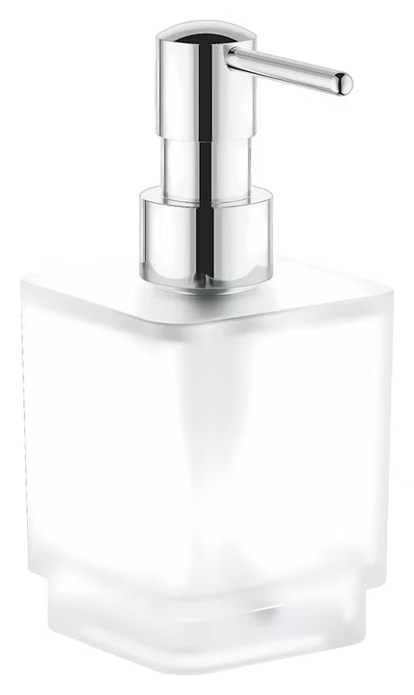 Chromový dávkovač tekutého mýdla Grohe Selection Cube bez držáku se skleněnou nádobkou