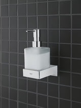 Kromirani dozator tekućeg sapuna Grohe Selection Cube bez držača sa staklenom posudom