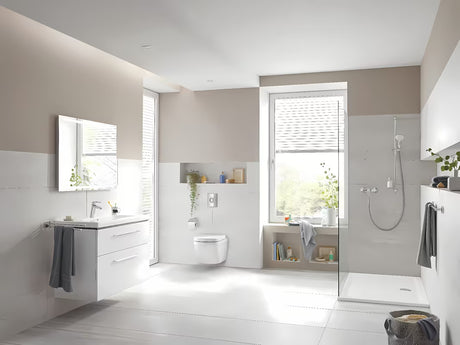 Chromové ovládací splachovací tlačítko Grohe Skate pro moduly Grohe s možností 2-činného splachování nebo start/stop.