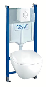 Bílé ovládací splachovací tlačítko Grohe Skate Air pro podomítkové nádrže s duálním splachováním