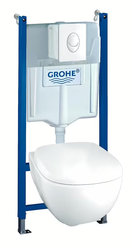 Bílé ovládací splachovací tlačítko Grohe Skate Air pro podomítkové nádrže s duálním splachováním