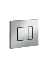 Splachovací tlačítko Grohe Skate Cosmopolitan v provedení titanium/brilliant chrom s povrchem proti otiskům prstů.