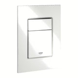 Bílé splachovací tlačítko Grohe Skate Cosmopolitan S v provedení Alpine White pro podomítkové nádrže