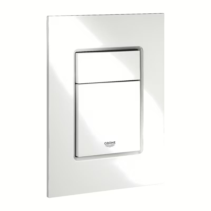 Bílé splachovací tlačítko Grohe Skate Cosmopolitan S v provedení Alpine White pro podomítkové nádrže