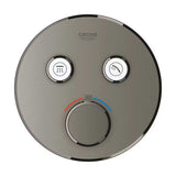 Podomítková termostatická sprchová baterie Grohe Grohtherm SmartControl v provedení brushed hard graphite.
