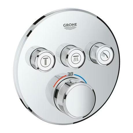 Podomítková termostatická sprchová baterie Grohe Grohtherm SmartControl v chromovém provedení se třemi ventily