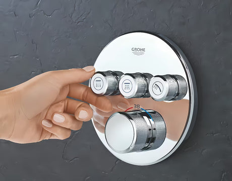 Podomítková termostatická sprchová baterie Grohe Grohtherm SmartControl v chromovém provedení se třemi ventily