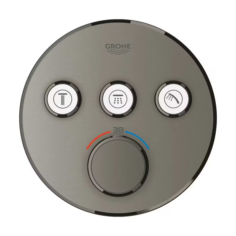 Podomítková termostatická sprchová baterie Grohe Grohtherm SmartControl v provedení brushed hard graphite