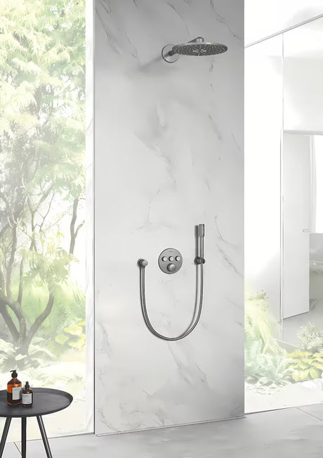 Podomítková termostatická sprchová baterie Grohe Grohtherm SmartControl v provedení brushed hard graphite