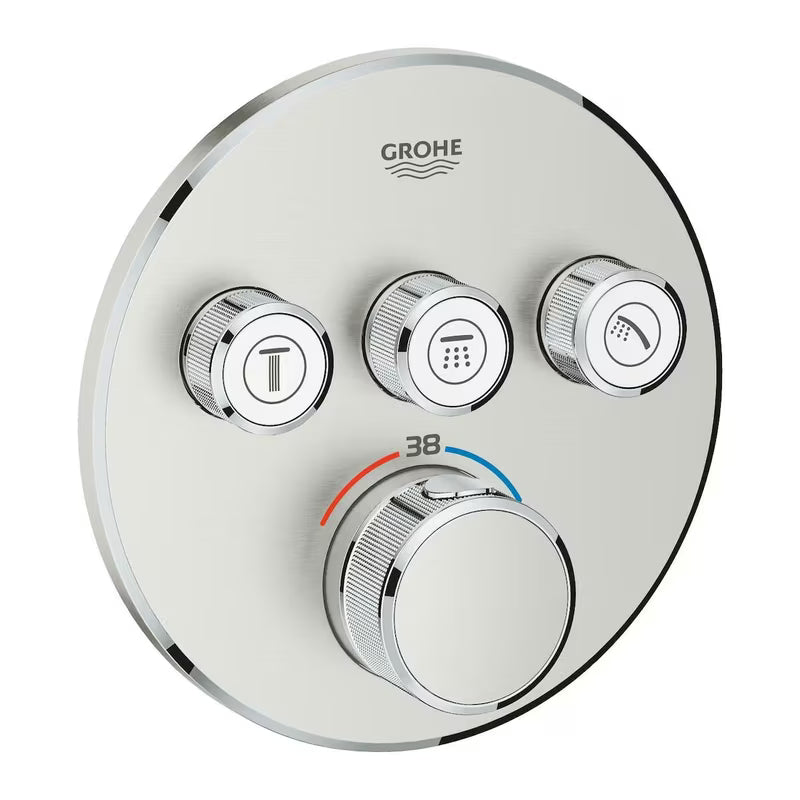 Grohe Grohtherm SmartControl termostatická podomítková sprchová baterie v provedení supersteel