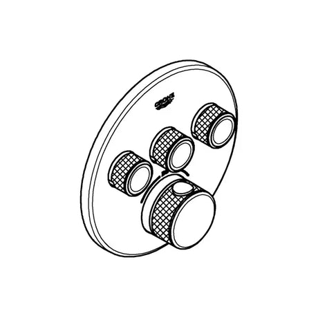 Podomítková termostatická sprchová baterie Grohe Grohtherm SmartControl v provedení kartáčovaný Warm Sunset