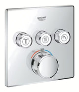 Podomítková termostatická sprchová baterie Grohe Grohtherm SmartControl v chromovém provedení.