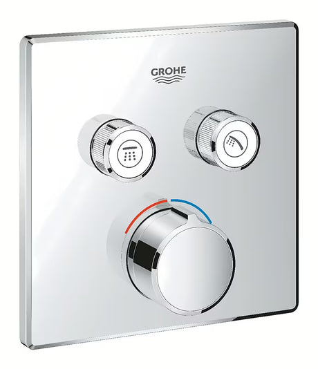 Podomítková sprchová baterie Grohe Smart Control v chromovém provedení s ovládáním SmartControl a dvěma výstupy.