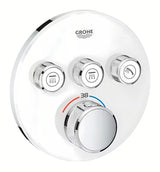 Podomítková termostatická sprchová baterie Grohe Grohtherm SmartControl v provedení Moon White
