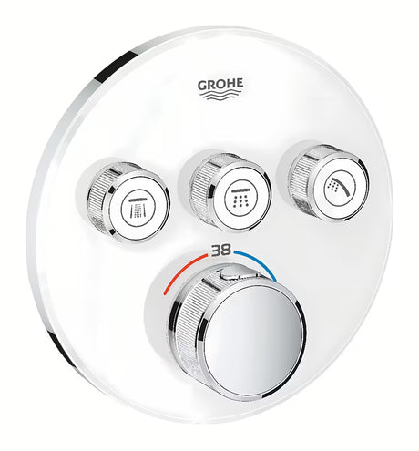 Podomítková termostatická sprchová baterie Grohe Grohtherm SmartControl v provedení Moon White