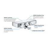 Chromová termostatická vanová baterie Grohe Grohtherm SmartControl pro přepínání mezi vanou a sprchou