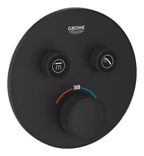 Podomítková sprchová baterie Grohe SmartControl v provedení phantom black s tlačítkovým ovládáním