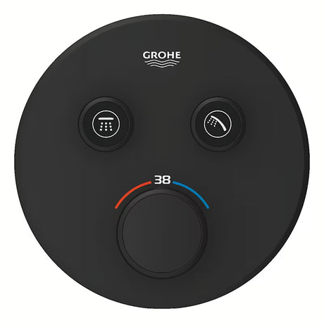 Podomítková sprchová baterie Grohe SmartControl v provedení phantom black s tlačítkovým ovládáním