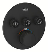 Podomítková sprchová baterie Grohe SmartControl v provedení phantom black s tlačítkovým ovládáním