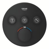 Podomítková sprchová baterie Grohe SmartControl v provedení phantom black s tlačítkovým ovládáním