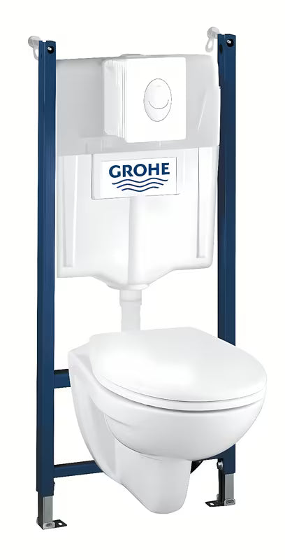 Set pro závěsné WC Grohe Solido Compact 4 v 1 s podomítkovou nádrží, tlačítkem Skate Air a sedátkem SoftClose