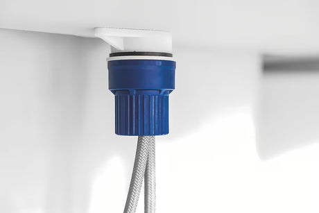 Dřezová baterie Grohe Start 2021 v provedení supersteel s vysokou otočnou výpustí a vytahovací sprškou.