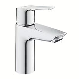 Kromirana enoročna armatura za umivalnik Grohe Start z varčevanjem vode in klik-klak odtokom