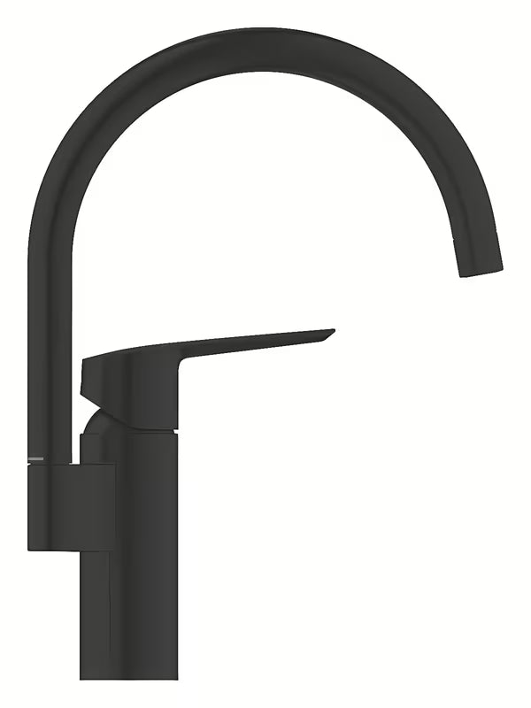 Grohe Start páková dřezová baterie s vysokou otočnou výpustí v matné černé barvě