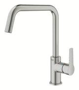 Páková dřezová baterie Grohe Start s vysokou otočnou U výpustí v povrchu supersteel