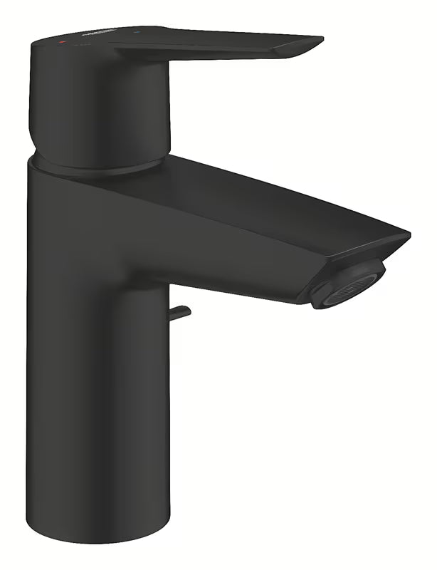 Umyvadlová baterie Grohe Start v matné černé barvě s pákovým ovládáním a výpustí