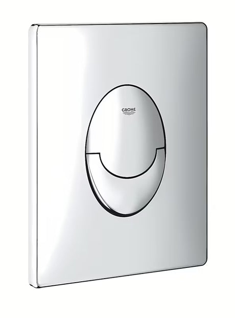 Chromové ovládací tlačítko Grohe Start z ABS pro vertikální montáž a 2-činné splachování nebo start stop.