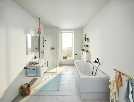 Grohe Start držák ručníků v matné černé barvě se dvěma otočnými tyčemi a skrytým upevněním