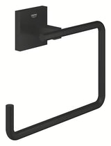 Matně černý kovový držák ručníků Grohe Start Cube se skrytým upevněním