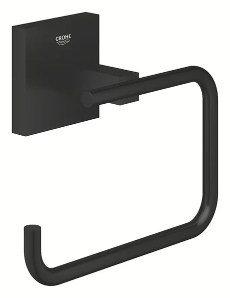 Grohe Start Cube držák toaletního papíru bez krytu v matné černé barvě se skrytým upevněním.