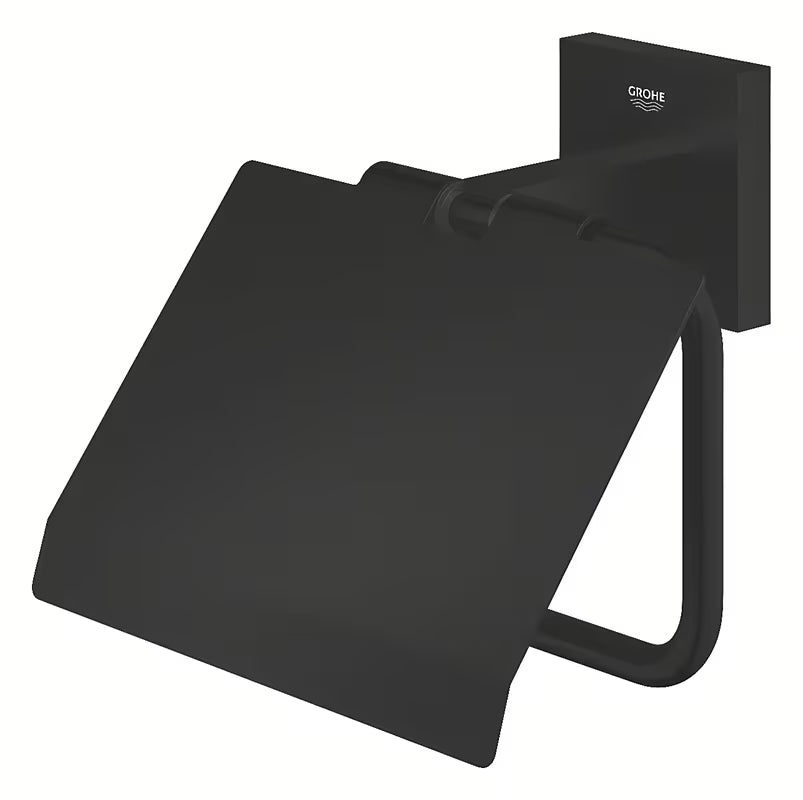 Grohe Start Cube držák toaletního papíru s krytem v matné černé barvě se skrytým upevněním