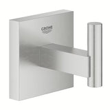 Kovový koupelnový háček Grohe Start Cube Accessories v provedení supersteel se skrytým upevněním