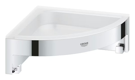 Rohová polička Grohe Start Cube Accessories v chromovém provedení