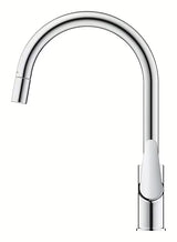 Chromová dřezová baterie Grohe Start Curve s vysokou otočnou výpustí a výsuvnou sprchou